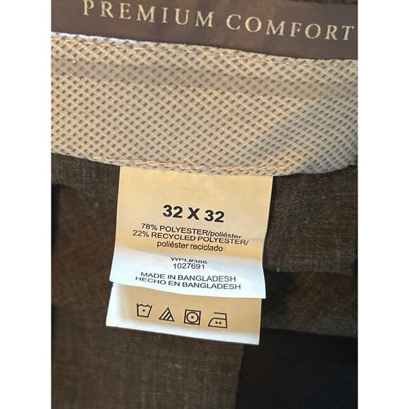 GUC Haggar Men's Black Dress Pants Pockets Belt Loops Size 32 x 32 - Picture 4 of 6